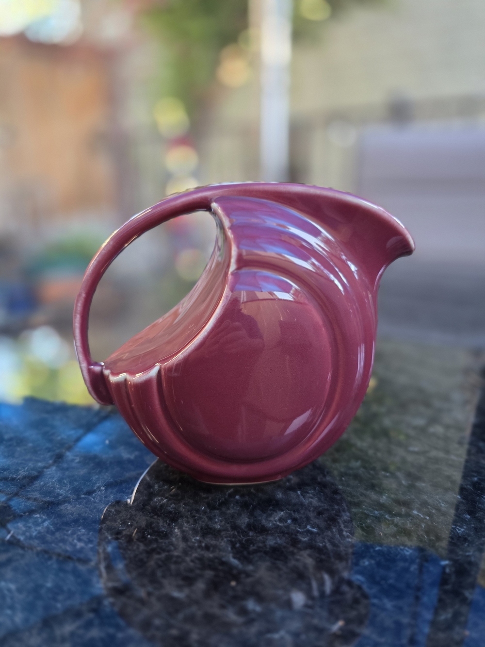 Ceramic Serving Pitcher in Deep Berry - Stylish Tabletop Pourer